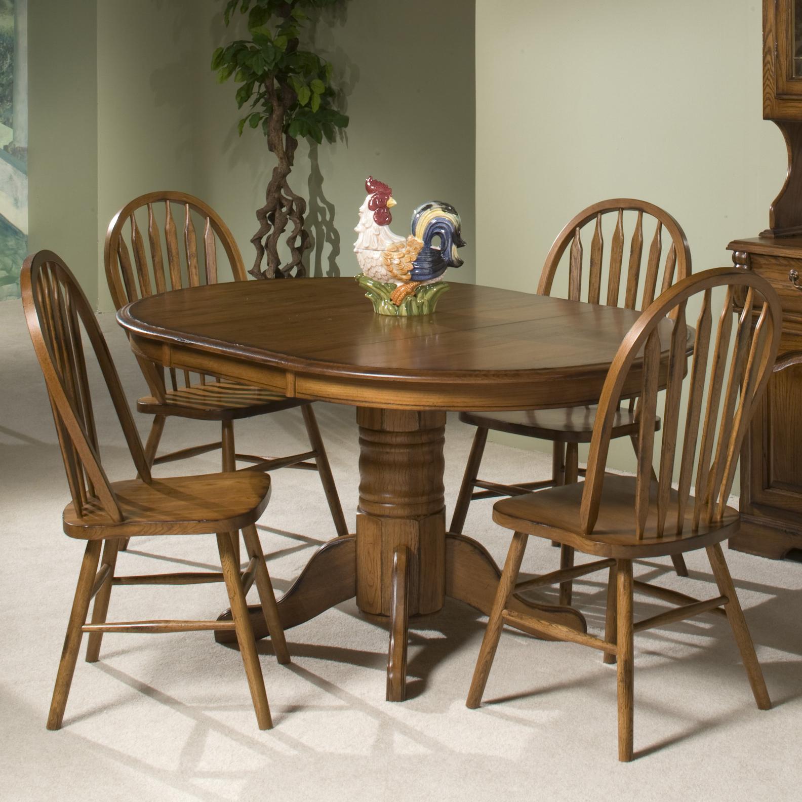 Intercon Classic Oak Five Piece Dining Set | Sheely's Furniture
